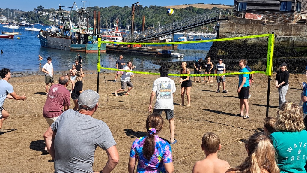 Beach Volleyball on Polruan Front Beach